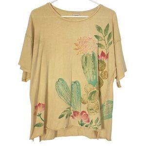 Dr. Collectors Cactus Tee Shirt Womens Size Medium Model T Joshua Tree Floral